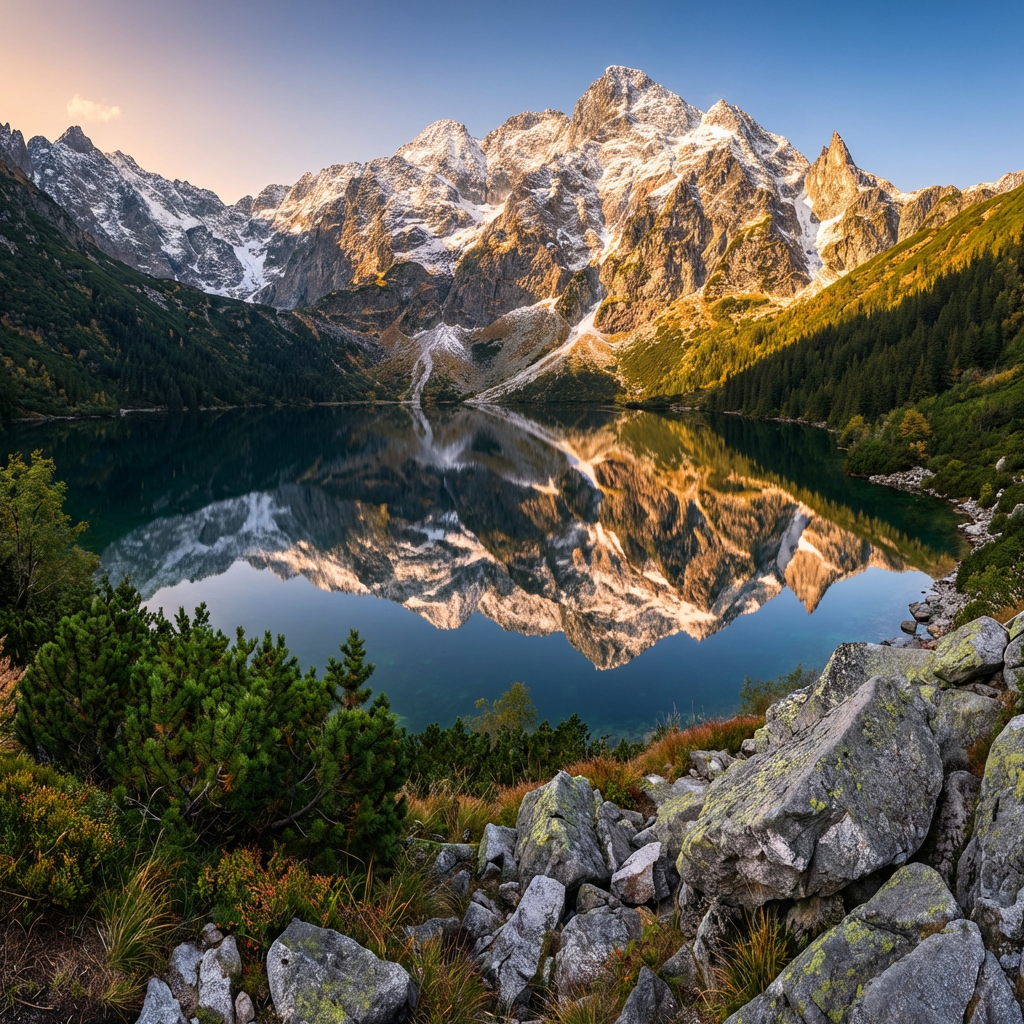 Ultrarealistyczna fotografia Morskiego Oka w Tatrach Gemini Pro NanoBana